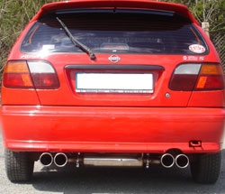 FOX Nerezový výfuk | Zadní tlumič - Nissan Almera (N15), 2.0d GX, 1995-2000, NI030015-072