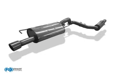 VW Golf IV Jubi-Stoßstange Endschalldämpfer Ø63,5 und Vorschalldämpfer - 1x90 Typ 16 passend an die originale Jubi-Stoßstange FOX VW053181-133-ANL