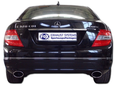 FOX Nerezový výfuk | Zadní tlumič - Mercedes-Benz C-Class (W204), C350 CDI, 2007-0, MB032013-351