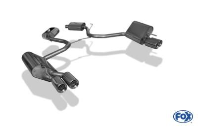 FOX Nerezový výfuk | Zadní tlumič - Mercedes-Benz SL (R230), SL500, 2001-2012, MB133004-070