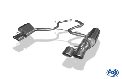 FOX Nerezový výfuk | Zadní tlumič - Mercedes-Benz SL (R230), SL500, 2001-2012, MB133014-348