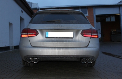 FOX Nerezový výfuk | Zadní tlumič - Mercedes-Benz C-Class (W205), C180, 2013-0, MB033003-348