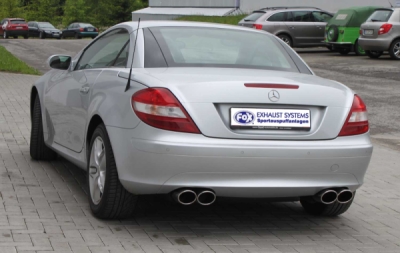 FOX Nerezový výfuk | Zadní tlumič - Mercedes-Benz SLK (R171), SLK200, 2004-2011, MB141064-348