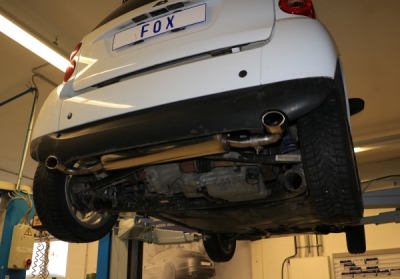 Smart Fortwo Coupe 451 Závěrečný tlumič výfuku pravý/levý - 86x54 Typ FOX SM010003-341