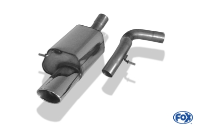 FOX Nerezový výfuk | Zadní tlumič - Seat Leon (1M), 1.8T Cupra R, 2002-2005, SE040011-751