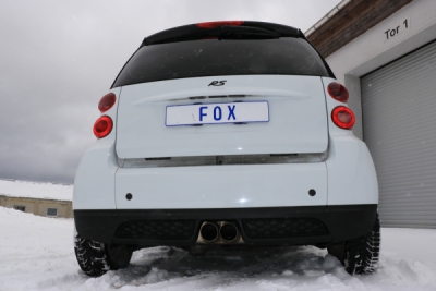 Smart Fortwo Coupe 451 mit Brabus Stoßstange Konečný tlumič výfuku FOX SM010012-090