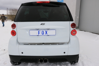 Smart Fortwo Coupe 451 mit Brabus Stoßstange Konečný tlumič výfuku FOX SM010012-090