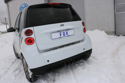 Smart Fortwo Coupe 451 mit Brabus Stoßstange Konečný tlumič výfuku FOX SM010012-090