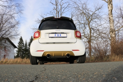 Smart Fortwo 453 mit Brabus Heckansatz Konečný tlumič výfuku vpravo/ FOX SM011053-291