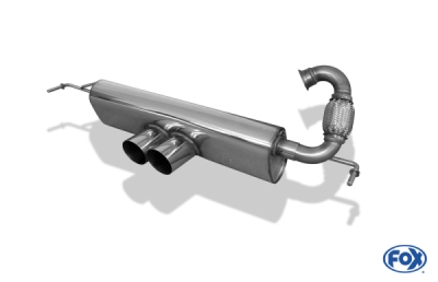 FOX Nerezový výfuk | Zadní tlumič - Smart Forfour (453), 1.0, 2014-0, SM011022-090