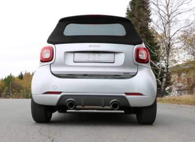 Smart Fortwo 453 Brabus Coupe & Cabrio Závěrečný tlumič výfuku pravý/ FOX SM011083-293