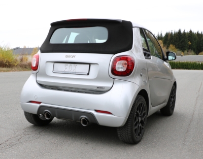 Smart Fortwo 453 Brabus Coupe & Cabrio Závěrečný tlumič výfuku pravý/ FOX SM011083-293