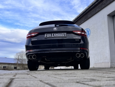 Škoda Superb III 3V 4x4 koncový tlumič pravý/levý - 2x90 typ FOX SK072014-292