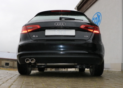 FOX Nerezový výfuk | Zadní tlumič - Audi A3 (8V), 1.4 TFSi, 2012-0, AU052007-344