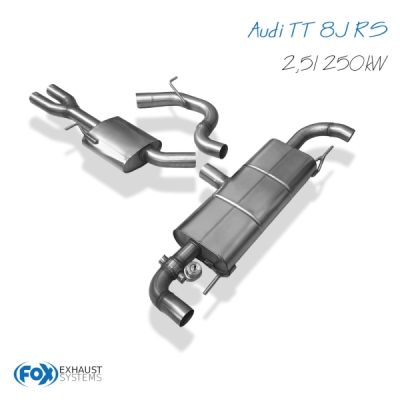 Audi TT 8J RS koncový tlumič výfuku s výstupem vpravo/vlevo a FOX AU091055-ANL