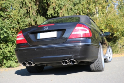 FOX Nerezový výfuk | Zadní tlumič - Mercedes-Benz CLK-Class (C209), CLK500, 2005-2010, MB121004-348