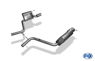 FOX Nerezový výfuk | Zadní tlumič - Mercedes-Benz E-Class (S211), E500, 2002-2009, MB042014-347