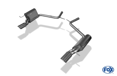 FOX Nerezový výfuk | Zadní tlumič - Mercedes-Benz E-Class (S211), E500, 2002-2009, MB042014-347