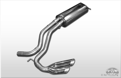 FOX Nerezový výfuk | Zadní tlumič - Volkswagen Golf IV, 2.3 V5, 1997-2006, VW053059-006