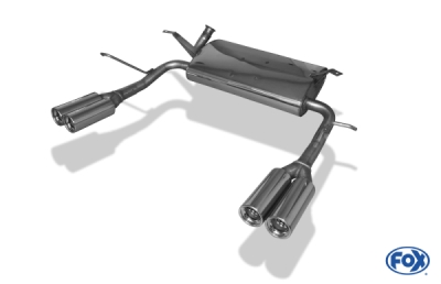 FOX Nerezový výfuk | Zadní tlumič - Renault Laguna II (B74), 3.0 V6 24V, 2001-2008, RE151054-070