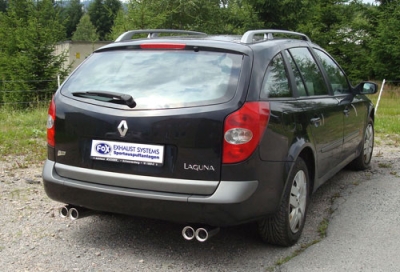 FOX Nerezový výfuk | Zadní tlumič - Renault Laguna II (K74), 3.0 V6 24V, 2001-2008, RE151064-070