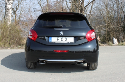 FOX Nerezový výfuk | Zadní tlumič - Peugeot 208, 1.6 GTI, 2012-0, PE022073-671