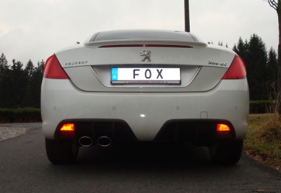 FOX Nerezový výfuk | Zadní tlumič - Peugeot 308 CC, 1.6 16V, 2009-0, PE032001-346
