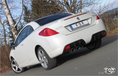 FOX Nerezový výfuk | Zadní tlumič - Peugeot 308 CC, 1.6 16V, 2009-0, PE032001-346