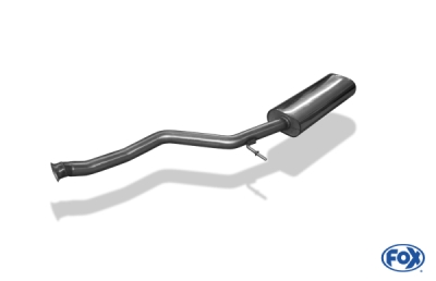 FOX Nerezový výfuk | Přední tlumič - Peugeot 206, 2.0 S16, 1998-2012, PE021040-VSD