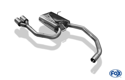 Výstupní střed tlumiče VW Lupo 6X - 2x80 typ 14 FOX VW090021-090
