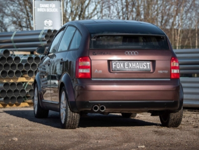 Audi A2 - 1,4l TDI 55/66kW - 34l Nádrž Halbanlage ab Kat - 2x76 Typ 25 FOX AU040053-288-HA
