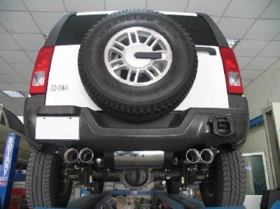 FOX Nerezový výfuk | Zadní tlumič - Hummer H3 , 3.5i, 2005-2010, HU011005-296