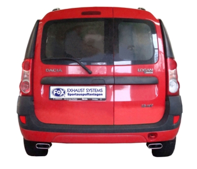 FOX Nerezový výfuk | Zadní tlumič - Dacia Logan (LS), 1.6 16V, 2004-0, DC010053-581