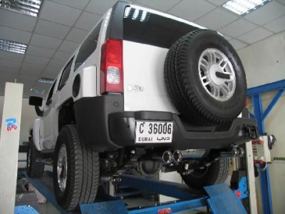 FOX Nerezový výfuk | Zadní tlumič - Hummer H3 , 3.5i, 2005-2010, HU011005-296