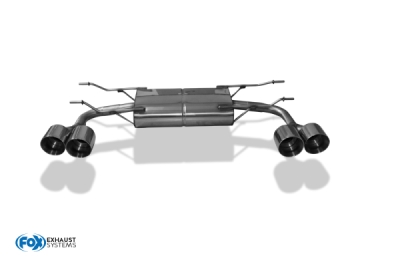 Fiat 124 Spider Abarth Endschalldämpfer quer Ausgang rechts/links - 2x100 Typ 25 rechts/links FOX FI160015-294