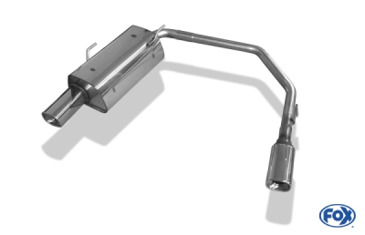 FOX Nerezový výfuk | Zadní tlumič - Peugeot 206, 1.6i, 1998-2012, PE021033-663