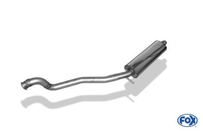 FOX Nerezový výfuk | Přední tlumič - Peugeot 206, 2.0 RC, 1998-2012, PE021080-VSD
