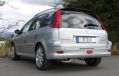 FOX Nerezový výfuk | Zadní tlumič - Peugeot 206 SW, 1.6 16V, 1998-2012, PE021181-345