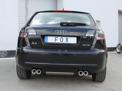 FOX Nerezový výfuk | Zadní tlumič - Audi A3 (8P), 2.0 TDi, 2003-2014, AU051035-068
