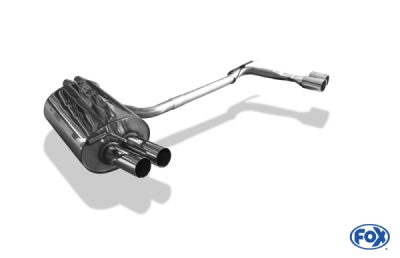 FOX Nerezový výfuk | Zadní tlumič - BMW 3-Series (E46), 330xd, 2000-2006, BM022194-006