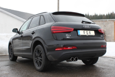 FOX Nerezový výfuk | Zadní tlumič - Audi Q3 (8U), 2.0 TDi, 2011-0, AU150001-050