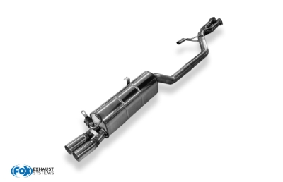 BMW E28 535i mit Katalysator Endschalldämpfer ab Kat - 2x63 Typ 10 FOX BM030332-004
