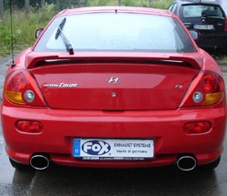 FOX Nerezový výfuk | Zadní tlumič - Hyundai Coupe (GK), 2.0 GLS, 2001-2009, HY072003-349