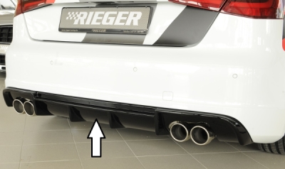 Audi A3 8V Limousine Facelift Rieger Heckeinsatz ABS schwarz glänzend FOX RIE000172