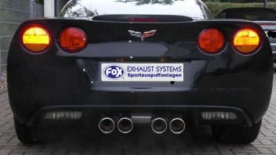FOX Nerezový výfuk | Zadní tlumič - Chevrolet Corvette C6 , 6.2 V8, 2004-2013, CE012004-054