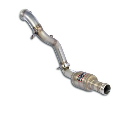 Downpipe pravý + kovový katalyzátor (nahrazuje pre-kat) pro vozy s pravostranným i levostranným řízením Supersprint 722361