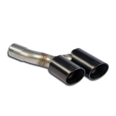 Sada spojovacích trubek, levá + koncovka "Gun Metal Grey" ∅90 mm Supersprint 247376