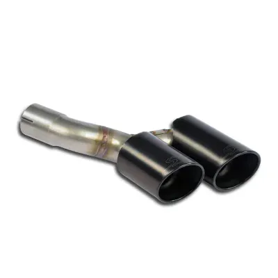 Sada spojovacích trubek, levá + koncovka "Gun Metal Grey" ∅90 mm Supersprint 247376