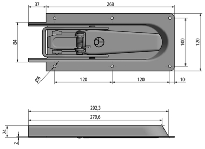 Inchizator oblon 120x295mm