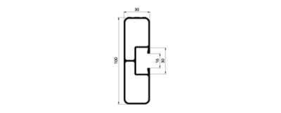 Profil aluminiu 100X30X2000mm